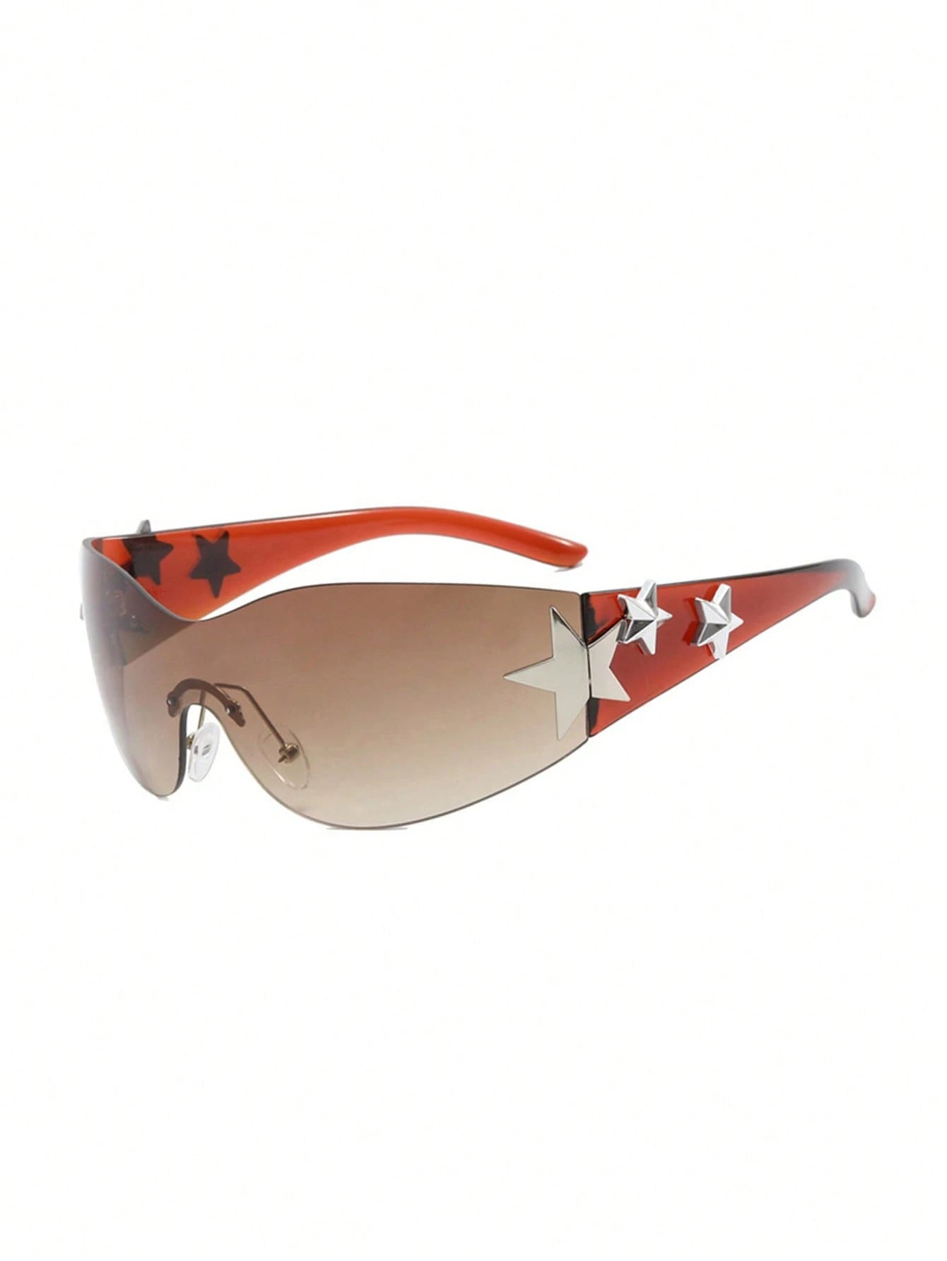 1Pc Women'S Rimless Star-Shaped Decor Y2K Fashion Eyeglasses for Daily Use Y2Kfest Musicfest for Summer Beach Vacation,Outdoor,Travel