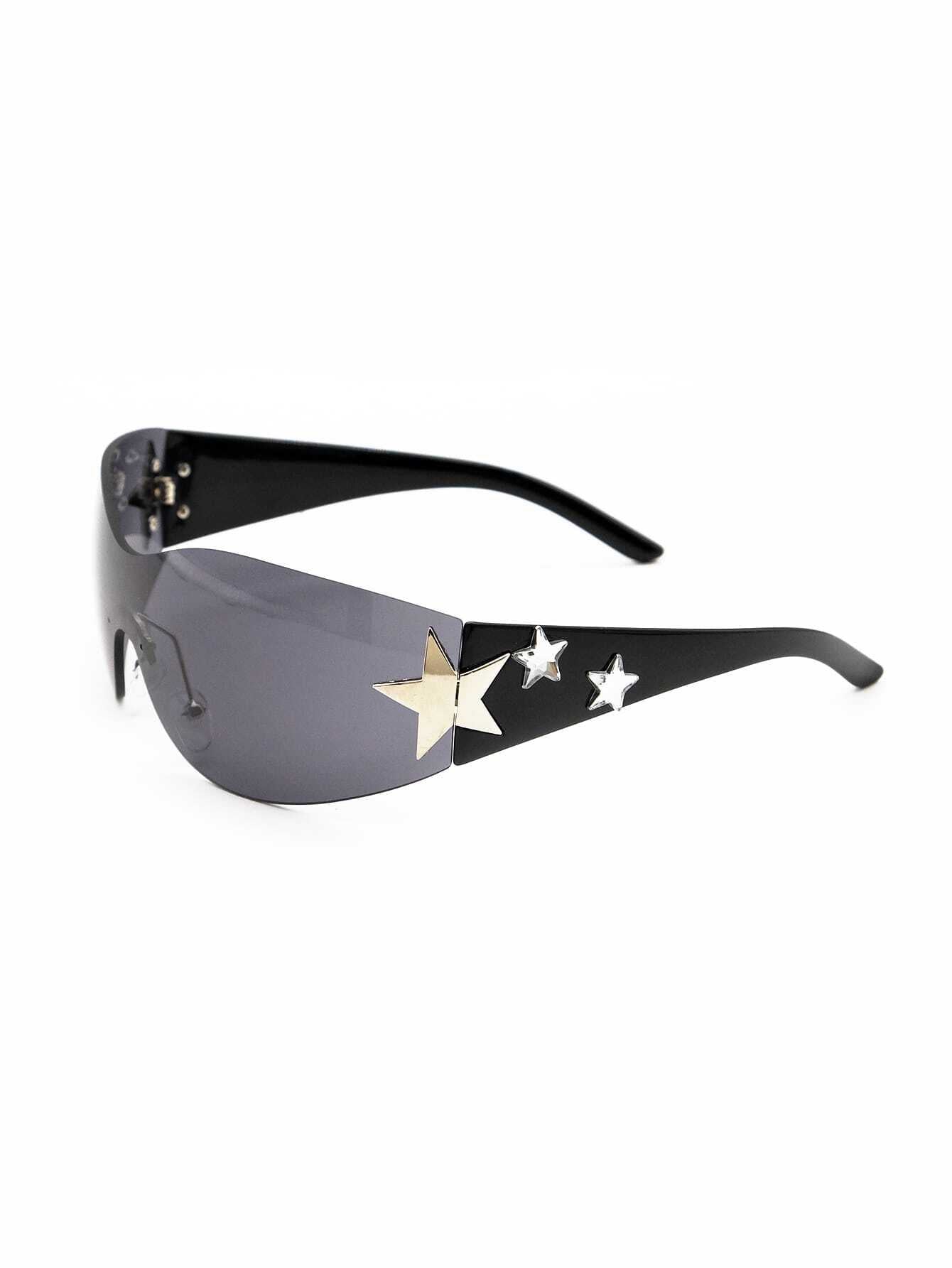 1Pc Women'S Rimless Star-Shaped Decor Y2K Fashion Eyeglasses for Daily Use Y2Kfest Musicfest for Summer Beach Vacation,Outdoor,Travel