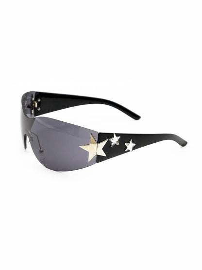 1Pc Women'S Rimless Star-Shaped Decor Y2K Fashion Eyeglasses for Daily Use Y2Kfest Musicfest for Summer Beach Vacation,Outdoor,Travel
