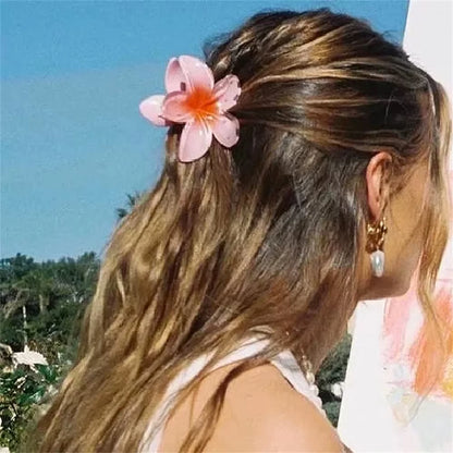 2/4PCS Fashion Women Flower Hair Clips Vacation Bohemia Egg Flower Hair Clips Barrettes Girls Large Hairpins Hair Accessories